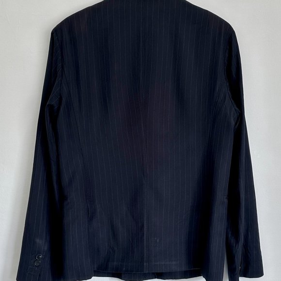 Neil Barrett double breast blazer in navy with white pinstripe. - Picture 2 of 6
